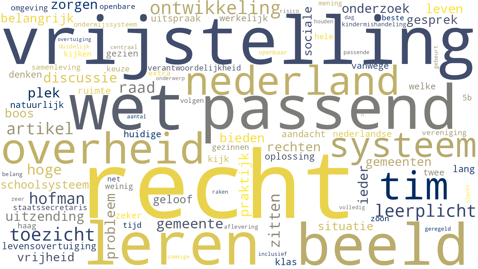 Woordwolk van het debat